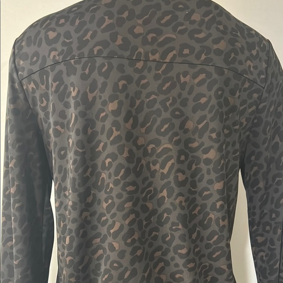 Ann Taylor Women’s Dark Brown Cheetah Print Long Sleeve Blouse Size Medium - Picture 5 of 10